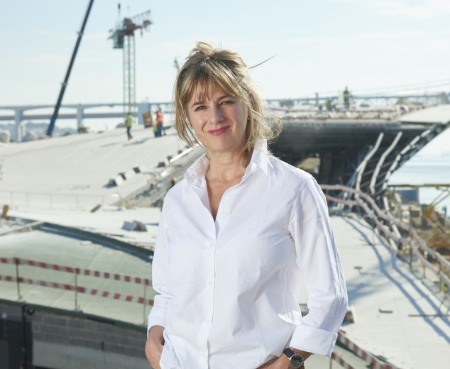 Amanda Levete no ano de construção do MAAT, 2016. 